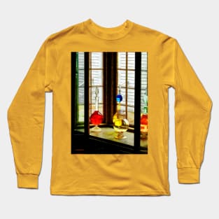 Pharmacists - Colorful Bottles in Drug Store Window Long Sleeve T-Shirt